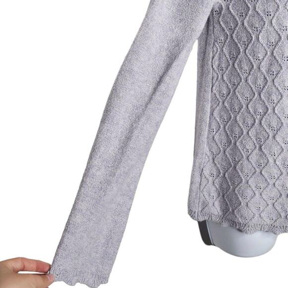 Loft Womens Lilac Purple Heathered Long Sleeve Knit Pullover Cotton‎ Sweater XS - Picture 5 of 8